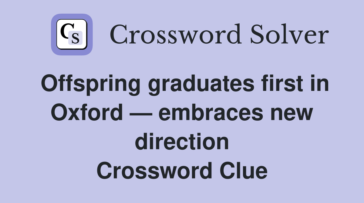 Offspring graduates first in Oxford — embraces new direction